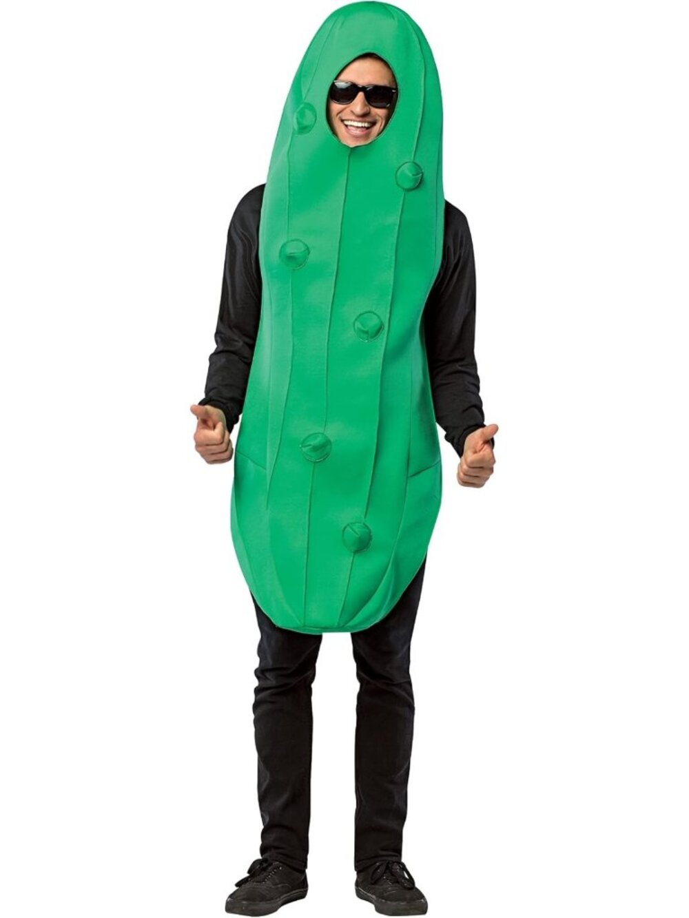 Adult Green Pickle Costume for Men - Fun Halloween Outfit, One Size Fits All